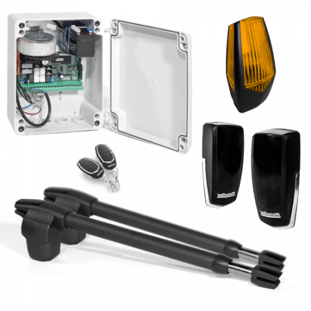 Automatizare porti BATANTE - Automatizare poarta batanta 2x2.5m - MOTORLINE LINCE300-24V-KIT