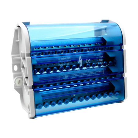 Organizatoare si accesorii - Bloc de distributie electrica, 4 poli, 160A - Plastim PDB4160