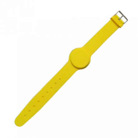 Cartele acces - Bratara de proximitate MIFARE (13.56MHz), silicon galben CSW-MF13-Y