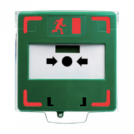Buton aplicabil din plastic pentru iesire de urgenta, LED, buzzer (PICTOGRAMA) CSB-803 [1]