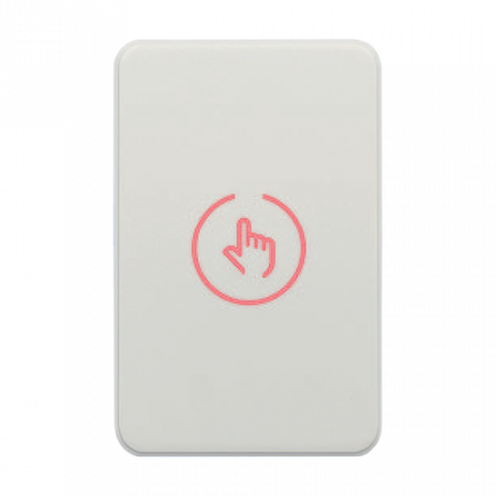 Butoane de acces - Buton de iesire Touch, plastic alb, montaj aparent, 12-24 Vcc, NO-NC-COM, LED, 86 x 55 mm CSB-86-P1