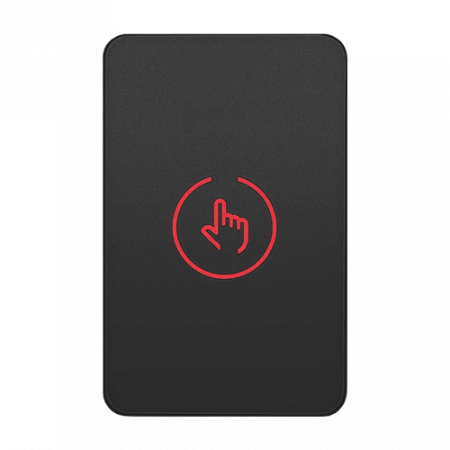 Butoane de acces - Buton de iesire Touch, plastic negru, montaj aparent, 12-24 Vcc, NO-NC-COM, LED, 86 x 55 mm CSB-86-P2