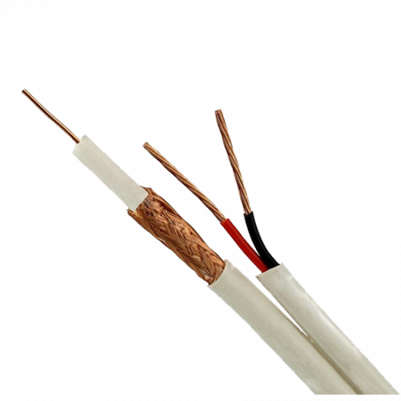 Cablu coaxial RG59 + alimentare 2x0.75, 305m, alb TSY-RG59+2X0.75-W [1]