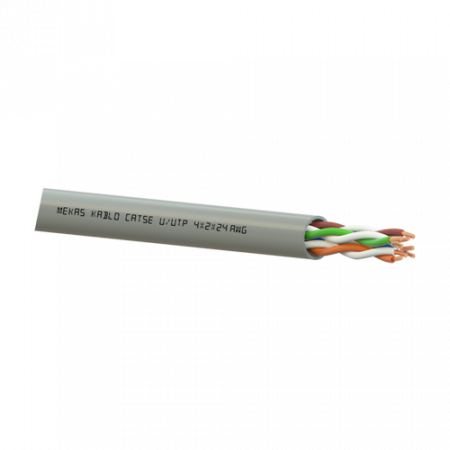 Cabluri DATE - Cablu U/UTP, cat 5e, 4x2x24 AWG, Cupru, 305m - Mekas Kablo MEK90-4x2x24-5U