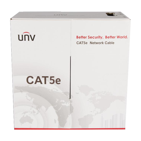 Cablu UTP cat5e 0.45mm, cupru integral, cutie 305 metri, ECA - UNV CAB-LC2100A-E2-ECA-IN [1]