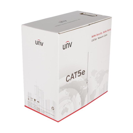 Cabluri DATE - Cablu UTP cat5e 0.45mm, cupru integral, cutie 305 metri, ECA - UNV CAB-LC2100A-E2-ECA-IN