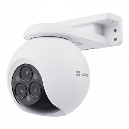 Camere supraveghere Wi-Fi & 4G - Camera IP Pan&Tilt, Wi-Fi, 3 lentile, 4MP, Audio bidirectional, IR 30m, Color 24/7, Alarma - EZVIZ CS-H80f(3x4MP)