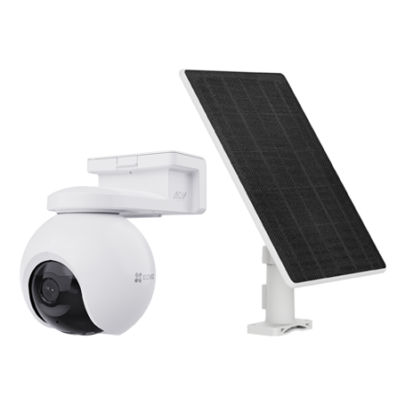 Supraveghere video - Camera IP PT + panou solar 8W, Wi-Fi6 & 4G, 4K, Baterie 10.400 mAh, Audio, IR 15M, Color 24/7 - EZVIZ CS-EB8/SP(4K,W4GA)