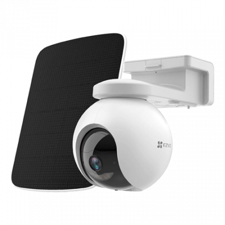 Camere supraveghere Wi-Fi & 4G - Camera IP Wireless EZVIZ de exterior cu baterie 10.400 mAh, Pan&Tilt, rezolutie 2K+, Audio bidirectional, stocare eMMC 32GB, Panou Solar CS-HB8-2K+-PS(kit)