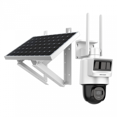 Camere supraveghere Wi-Fi & 4G - Camera PT IP 4G LTE, 2MP, 2.8mm, IR 30m, PIR+Radar, Panou solar + Acumulator lithium 50.76Wh - HIKVISION DS-2DE2C200IWG-K-4G-C05S10-2.8mm