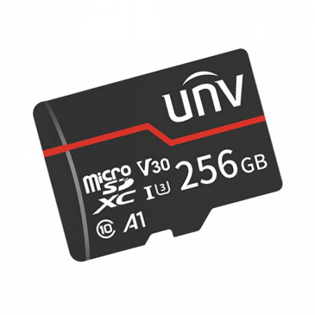 Unitati stocare HDD, SSD & MicroSD - Card memorie 256GB, RED CARD - UNV TF-256G-MT