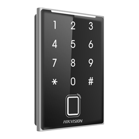 Cititoare pentru centrale - Cititor de proximitate MIFARE, amprenta, tastatura integrata, Bluetooth, Wiegand, RS485 - HIKVISION DS-K1109DKFB