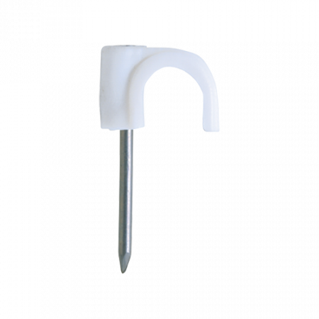 Organizatoare si accesorii - Clema cu cui pentru fixare cablu RB-6, alb (500 buc.) - CELO 16PLG