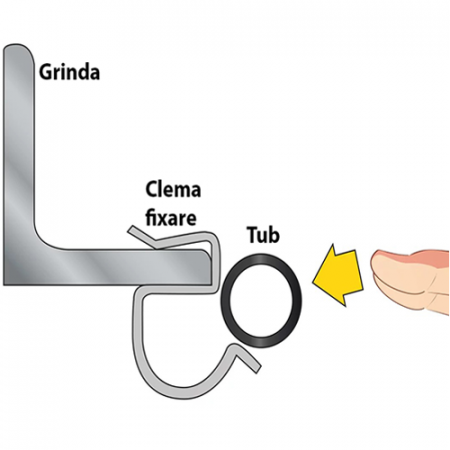 Clema fixare tub pe grinda Ã15-18 MM, grosime grinda 7,2-12 MM CC (100 buc.) - CELO 91218CC [1]