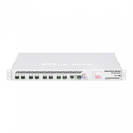 Routere - Cloud Core Router, 8 x SFP+, 1 x Gigabit, RouterOS L6, 1U - MikroTik CCR1072-1G-8S+