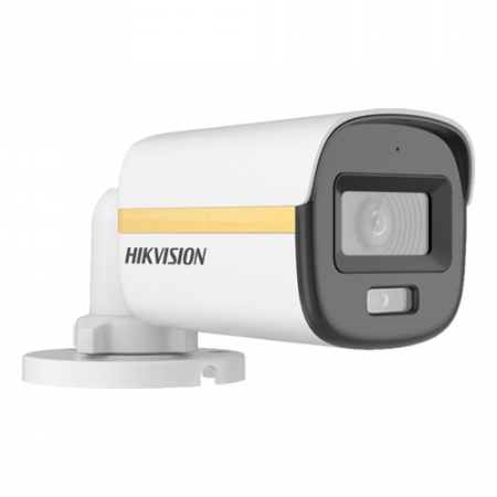 Supraveghere video - ColorVu, Dual Light - Camera analog 2MP, lentila 2.8mm, IR 20m, WL 20m, TVI/AHD/CVI/CVBS, Mic. - HIKVISION DS-2CE10DF3T-LFS-2.8mm