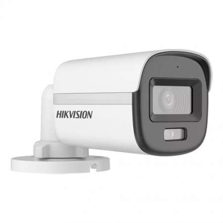 Supraveghere video - ColorVu, Dual Light - Camera analog 2MP, lentila 2.8mm, IR 20m, WL 20m, TVI/AHD/CVI/CVBS, Mic., IP67 - HIKVISION DS-2CE10DF0T-LFS-2.8mm