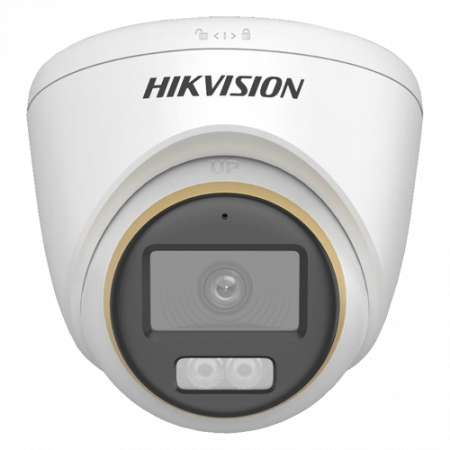 ColorVu, Dual Light - Camera analog 2MP, lentila 2.8mm, IR 40m, WL 40m, TVI/AHD/CVI/CVBS, Mic. - HIKVISION DS-2CE72DF3T-LFS-2.8mm [1]