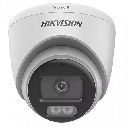 ColorVu, Dual Light - Camera analog 2MP, lentila 2.8mm, IR 40m, WL 40m, TVI/AHD/CVI/CVBS, Mic., IP67 - HIKVISION DS-2CE72DF0T-LFS-2.8mm [1]