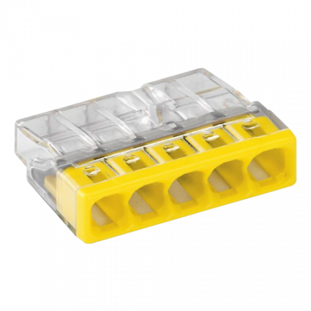 Organizatoare si accesorii - Conector compact de imbinare, 5 fire, max. 2.5 mmÂ² (100 buc.) - WAGO 2273-205