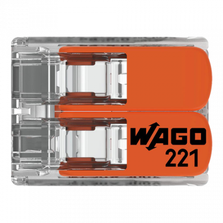 Conector derivatie 2 fire, max. 6 mmÂ² (50 buc.) - WAGO 221-612 [2]