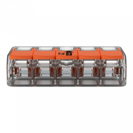 Conector derivatie 5 fire, max. 4 mmÂ² (25 buc.) - WAGO 221-415 [2]