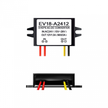 Surse de alimentare si UPS - Convertor tensiune 14-28VAC la 12VDC, 1.5A EV18-A2412