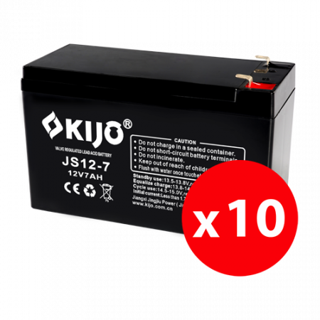 Detectie efractie - Cutie 10 acumulatori JS12-7 - KIJO JS12-7-BAX
