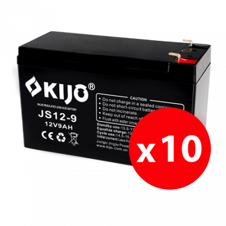 Detectie efractie - Cutie 10 acumulatori JS12-9 - KIJO JS12-9-BAX
