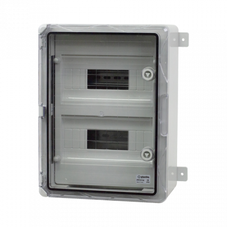 Cutie modulara IP65 din ABS gri, usa transparenta, 2 x 12 module, 300x400x170 mm PP3114 [2]
