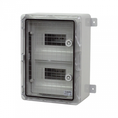 Cutie modulara IP65 din ABS gri, usa transparenta, 2 x 9 module, 250x350x150 mm PP3112 [2]