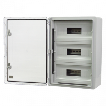 Cutie modulara IP65 din ABS gri, usa transparenta, 3 x 15 module, 350x500x190 mm PP3116 [3]
