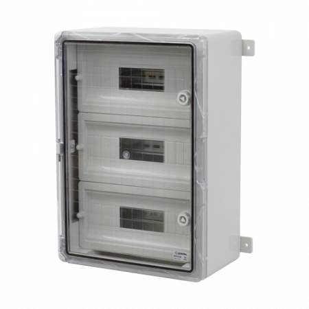 Cutie modulara IP65 din ABS gri, usa transparenta, 3 x 15 module, 350x500x190 mm PP3116 [2]