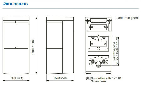 Detector MW de detectare a vehiculelor, distanta 8 metri - OPTEX OVS-02GT [3]