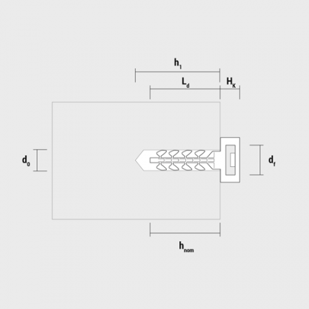 Diblu fixare colier Ã 6x30, cap mare gri in cutie plastic InsertFIX (125 buc.) CELO 96EXPIFB [1]