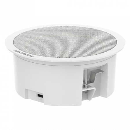 Detectie incendiu - Difuzor IP, master, de tavan, 3W, 4GB EMMC, Alarma, PoE - HIKVISION DS-QAZ1203G1-BE