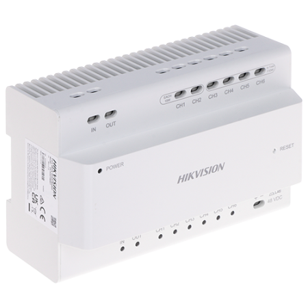 Accesorii interfoane - Distribuitor Video/Audio, 2 fire pentru 6 posturi interior/exterior - HIKVISION DS-KAD7060EY