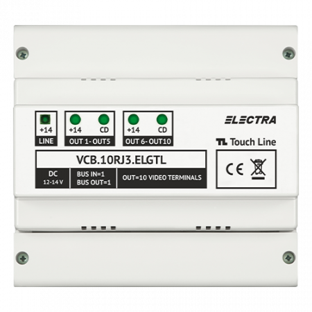 Accesorii interfoane - Doza derivatie video 10 iesiri pentru EXPERT, G3 - ELECTRA VCB.10RJ3.ELGTL