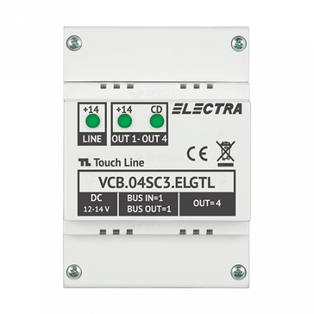 Accesorii interfoane - Doza derivatie video 4 iesiri - ELECTRA VCB.04SC3.ELGTL