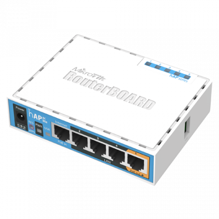 Routere - hAP ac, 5 x 100M, 802.11b/g/n 2.4Ghz, 802.11a/n/ac 5GHz, PoE - MikroTik RB952Ui-5ac2nD