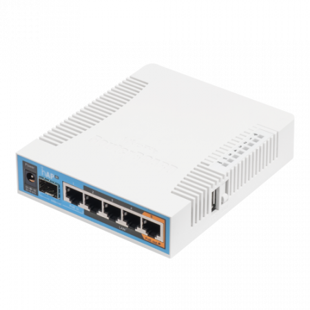 Routere - hAP ac, 5 x Gigabit, 802.11b/g/n 2.4Ghz, 802.11ac 5GHz, SFP, USB - MikroTik RB962UiGS-5HacT2HnT
