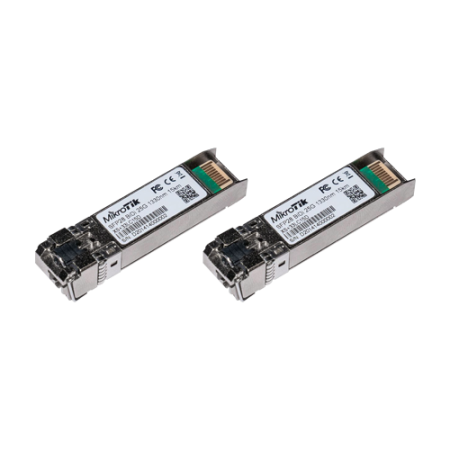 Retelistica - Kit 2 x Module SFP 1.25/10/25G, 15 Km, Single LC, SM 1270/1330nm - MikroTik XS+2733LC15D