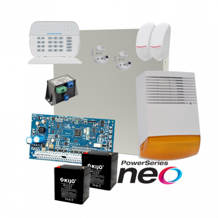 Kituri sisteme de alarma - Kit alarma la efractie DSC NEO cu sirena exterioara KIT2016EXT-BS1
