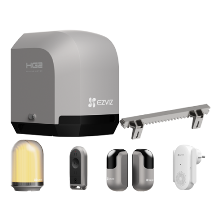 Automatizari - Kit automatizare poarta culisanta 400Kg/6m, Wi-Fi, alarma luminoasa - EZVIZ CS-HG2-R100-40HL