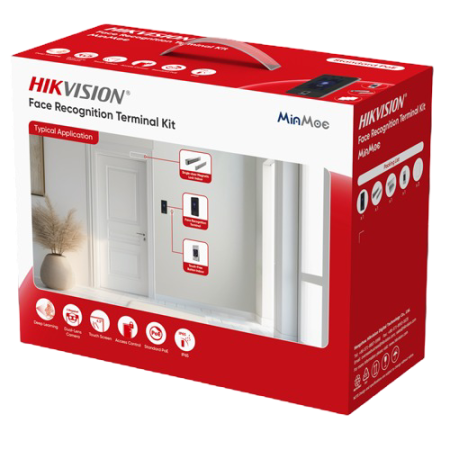 Kit terminal control acces TCP/IP cu Recunoastere faciala, Amprenta, Card Mifare, 2MP, WiFi, PoE - HIKVISION DS-KAS342 [1]