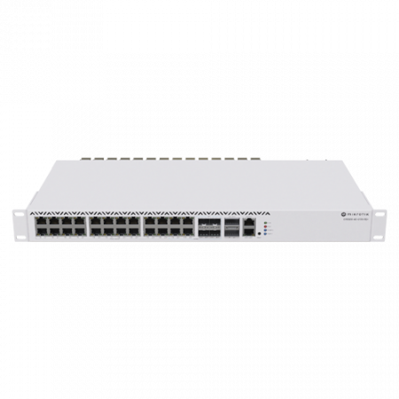 Switch-uri de retea - Management Switch 20 RJ45 2.5 Gigabit, 2 x QSFP+, 4 x Combo (2.5 Gigabit sau SFP+) - Mikrotik CRS326-4C+20G+2Q+RM
