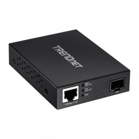 Echipamente active FO - Mediaconvertor POE Gigabit - SFP fibra optica - TRENDnet TFC-PGSFP