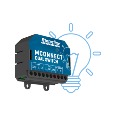 Automatizari - Modul comanda lumini - MOTORLINE MCONNECT-DUAL-SWITCH