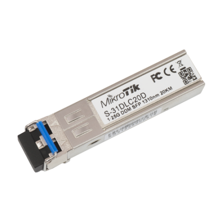 Echipamente active FO - Modul SFP, 1.25G, Dual LC MM, 20km, 1310nm - Mikrotik S-31DLC20D