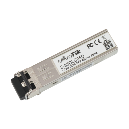 Echipamente active FO - Modul SFP, 1.25G, Dual LC MM, 550m, 850nm - Mikrotik S-85DLC05D